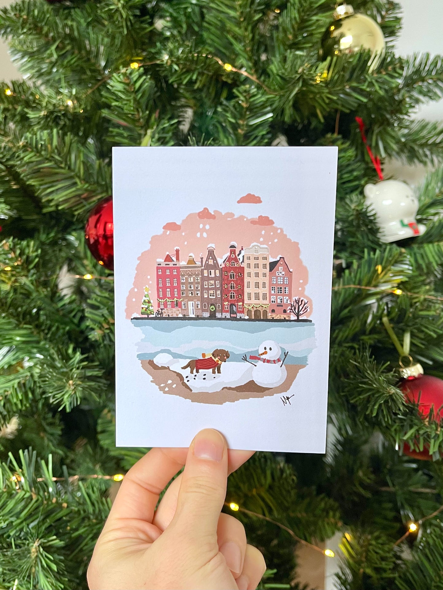 Carte de Noël d'Amsterdam 🧣❄️