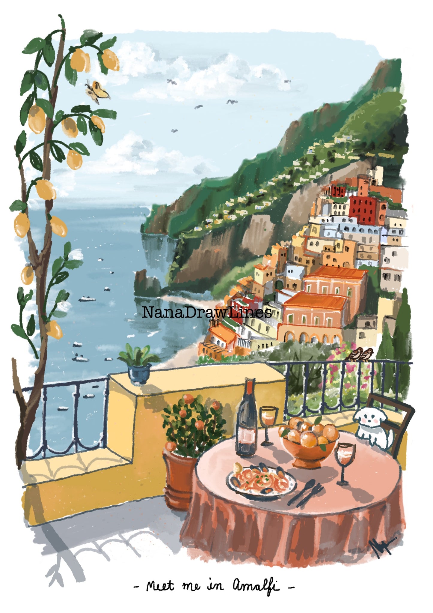 Amalfi Art Poster ☀️🍋