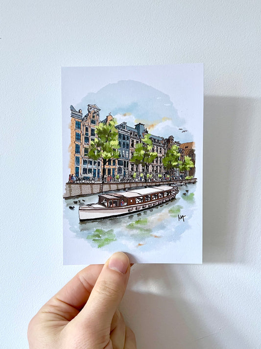 Amsterdam's City Centre - Postcard