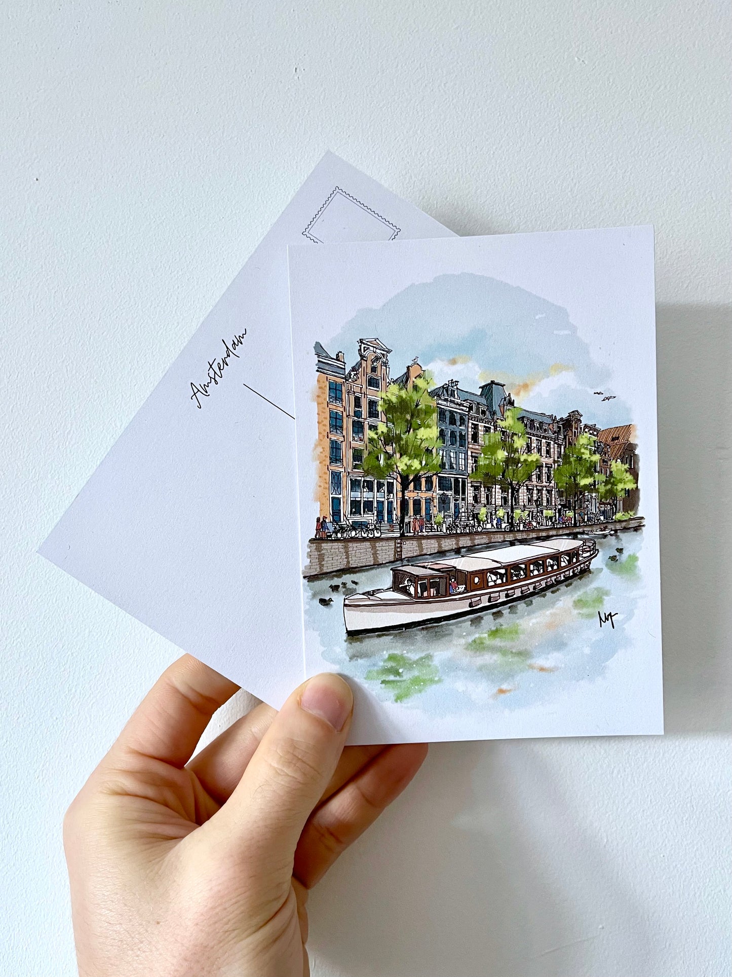 Amsterdam's City Centre - Postcard