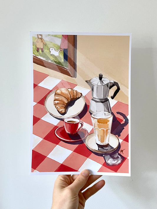 Breakfast Art Poster 🥐